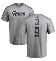 NFL Nike Los Angeles Rams #73 Cornelius Lucas Ash Backer T-Shirt