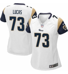 Women's Nike Los Angeles Rams #73 Cornelius Lucas Game White NFL Jersey