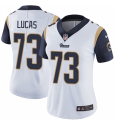 Women's Nike Los Angeles Rams #73 Cornelius Lucas White Vapor Untouchable Elite Player NFL Jersey