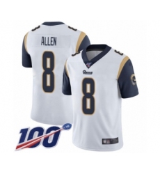 Men's Los Angeles Rams #8 Brandon Allen White Vapor Untouchable Limited Player 100th Season Football Jersey
