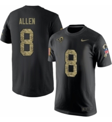 Men's Nike Los Angeles Rams #8 Brandon Allen Black Camo Salute to Service T-Shirt