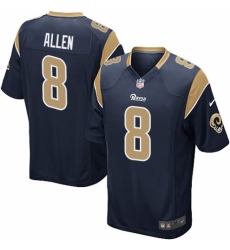Men's Nike Los Angeles Rams #8 Brandon Allen Game Navy Blue Team Color NFL Jersey