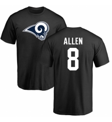 NFL Nike Los Angeles Rams #8 Brandon Allen Black Name & Number Logo T-Shirt