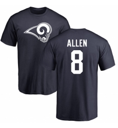 NFL Nike Los Angeles Rams #8 Brandon Allen Navy Blue Name & Number Logo T-Shirt