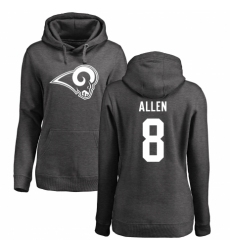 NFL Women's Nike Los Angeles Rams #8 Brandon Allen Ash One Color Pullover Hoodie