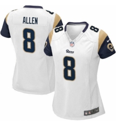 Women's Nike Los Angeles Rams #8 Brandon Allen Game White NFL Jersey
