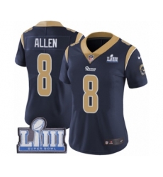 Women's Nike Los Angeles Rams #8 Brandon Allen Navy Blue Team Color Vapor Untouchable Limited Player Super Bowl LIII Bound NFL Jersey