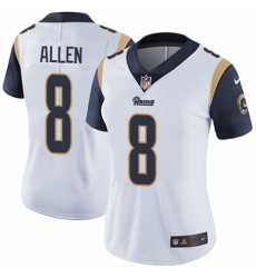 Women's Nike Los Angeles Rams #8 Brandon Allen White Vapor Untouchable Limited Player NFL Jersey