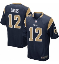 Men's Nike Los Angeles Rams #12 Brandin Cooks Game Navy Blue Team Color NFL Jersey