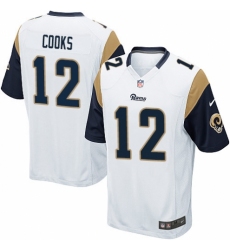 Men's Nike Los Angeles Rams #12 Brandin Cooks Game White NFL Jersey