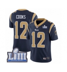 Men's Nike Los Angeles Rams #12 Brandin Cooks Navy Blue Team Color Vapor Untouchable Limited Player Super Bowl LIII Bound NFL Jersey