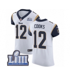 Men's Nike Los Angeles Rams #12 Brandin Cooks White Vapor Untouchable Elite Player Super Bowl LIII Bound NFL Jersey