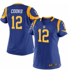 Women's Nike Los Angeles Rams #12 Brandin Cooks Game Royal Blue Alternate NFL Jersey