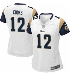 Women's Nike Los Angeles Rams #12 Brandin Cooks Game White NFL Jersey