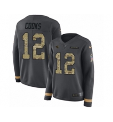 Women's Nike Los Angeles Rams #12 Brandin Cooks Limited Black Salute to Service Therma Long Sleeve NFL Jersey