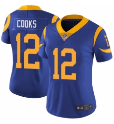 Women's Nike Los Angeles Rams #12 Brandin Cooks Royal Blue Alternate Vapor Untouchable Elite Player NFL Jersey