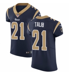 Men's Nike Los Angeles Rams #21 Aqib Talib Navy Blue Team Color Vapor Untouchable Elite Player NFL Jersey