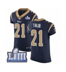 Men's Nike Los Angeles Rams #21 Aqib Talib Navy Blue Team Color Vapor Untouchable Elite Player Super Bowl LIII Bound NFL Jersey