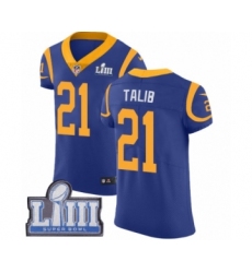 Men's Nike Los Angeles Rams #21 Aqib Talib Royal Blue Alternate Vapor Untouchable Elite Player Super Bowl LIII Bound NFL Jersey