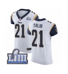 Men's Nike Los Angeles Rams #21 Aqib Talib White Vapor Untouchable Elite Player Super Bowl LIII Bound NFL JerseyLIII Bound NFL Jersey