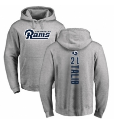 NFL Nike Los Angeles Rams #21 Aqib Talib Ash Backer Pullover Hoodie