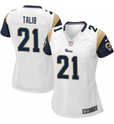 Women's Nike Los Angeles Rams #21 Aqib Talib Game White NFL Jersey