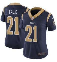 Women's Nike Los Angeles Rams #21 Aqib Talib Navy Blue Team Color Vapor Untouchable Elite Player NFL Jersey