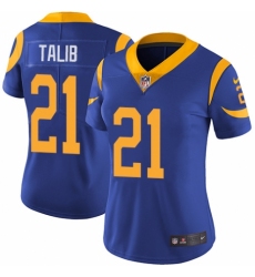 Women's Nike Los Angeles Rams #21 Aqib Talib Royal Blue Alternate Vapor Untouchable Elite Player NFL Jersey