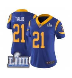 Women's Nike Los Angeles Rams #21 Aqib Talib Royal Blue Alternate Vapor Untouchable Limited Player Super Bowl LIII Bound NFL Jersey