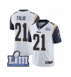 Youth Nike Los Angeles Rams #21 Aqib Talib White Vapor Untouchable Limited Player Super Bowl LIII Bound NFL Jersey