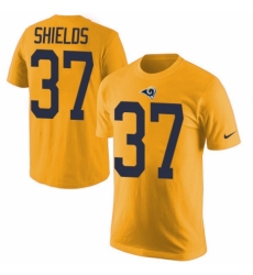Men's Nike Los Angeles Rams #37 Sam Shields Gold Rush Pride Name & Number T-Shirt