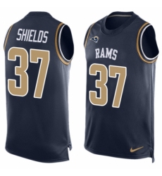 Men's Nike Los Angeles Rams #37 Sam Shields Limited Navy Blue Player Name & Number Tank Top NFL Jersey