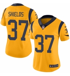 Women's Nike Los Angeles Rams #37 Sam Shields Limited Gold Rush Vapor Untouchable NFL Jersey