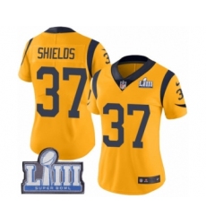 Women's Nike Los Angeles Rams #37 Sam Shields Limited Gold Rush Vapor Untouchable Super Bowl LIII Bound NFL Jersey