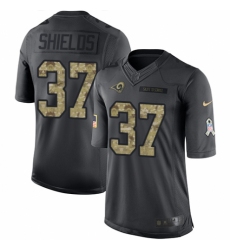 Youth Nike Los Angeles Rams #37 Sam Shields Limited Black 2016 Salute to Service NFL Jersey