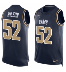 Men's Nike Los Angeles Rams #52 Ramik Wilson Limited Navy Blue Player Name & Number Tank Top NFL Jersey