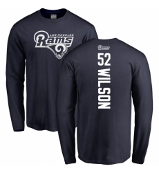 NFL Nike Los Angeles Rams #52 Ramik Wilson Navy Blue Backer Long Sleeve T-Shirt