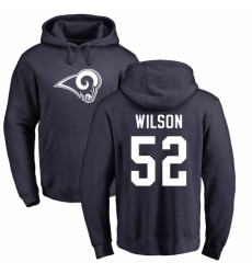 NFL Nike Los Angeles Rams #52 Ramik Wilson Navy Blue Name & Number Logo Pullover Hoodie