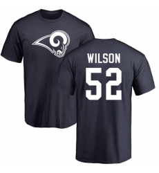 NFL Nike Los Angeles Rams #52 Ramik Wilson Navy Blue Name & Number Logo T-Shirt