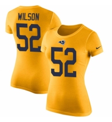 Women's Nike Los Angeles Rams #52 Ramik Wilson Gold Rush Pride Name & Number T-Shirt