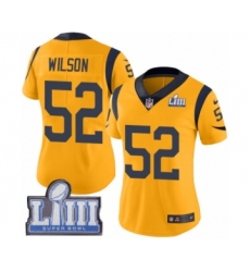 Women's Nike Los Angeles Rams #52 Ramik Wilson Limited Gold Rush Vapor Untouchable Super Bowl LIII Bound NFL Jersey