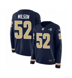 Women's Nike Los Angeles Rams #52 Ramik Wilson Limited Navy Blue Therma Long Sleeve NFL Jersey