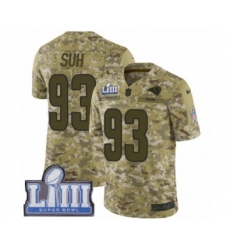 Men's Nike Los Angeles Rams #93 Ndamukong Suh Limited Camo 2018 Salute to Service Super Bowl LIII Bound NFL Jersey