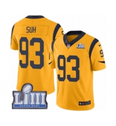 Men's Nike Los Angeles Rams #93 Ndamukong Suh Limited Gold Rush Vapor Untouchable Super Bowl LIII Bound NFL Jersey