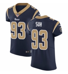 Men's Nike Los Angeles Rams #93 Ndamukong Suh Navy Blue Team Color Vapor Untouchable Elite Player NFL Jersey