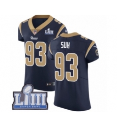 Men's Nike Los Angeles Rams #93 Ndamukong Suh Navy Blue Team Color Vapor Untouchable Elite Player Super Bowl LIII Bound NFL Jersey