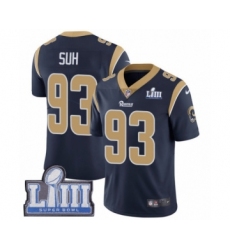 Men's Nike Los Angeles Rams #93 Ndamukong Suh Navy Blue Team Color Vapor Untouchable Limited Player Super Bowl LIII Bound NFL Jersey