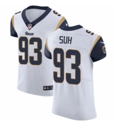 Men's Nike Los Angeles Rams #93 Ndamukong Suh White Vapor Untouchable Elite Player NFL Jersey
