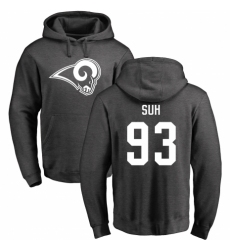 NFL Nike Los Angeles Rams #93 Ndamukong Suh Ash One Color Pullover Hoodie