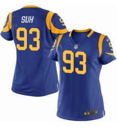 Women's Nike Los Angeles Rams #93 Ndamukong Suh Game Royal Blue Alternate NFL Jersey